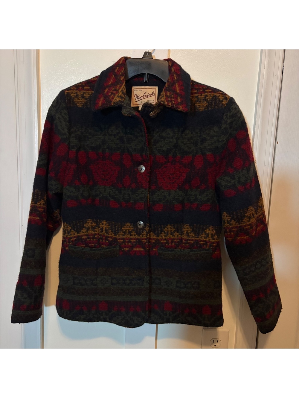Vintage Woolrich Rugged Outdoorwear Southwestern Blanket Jacket Size small